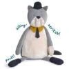 Moulin Roty Peluche Géante Chat Gris Clair Fernand Les Moustaches