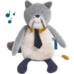 Moulin Roty Peluche Musicale Chat Fernand Les Moustaches