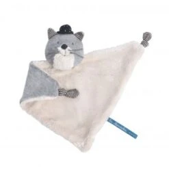 Moulin Roty Doudou Chat Gris Clair Fernand Les Moustaches