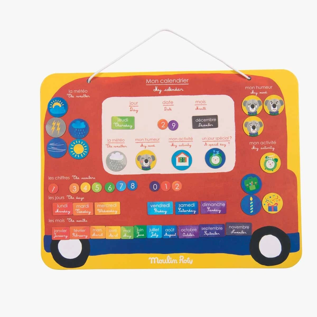 Moulin Roty Calendrier Magnétique 45 Magnets 1 Moulin Roty Calendrier Magnétique 45 Magnets