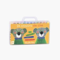 Moulin Roty Boîte De 24 Crayons De Cire