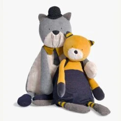 Moulin Roty Peluche Géante Chat Moutarde Lulu -Moulin Roty 666023 666024 1 gris
