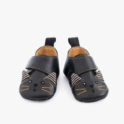Moulin Roty Chaussons Cuir Chat Noir 9 Moulin Roty Chaussons Cuir Chat Noir -Moulin Roty 666524 1 gris 3