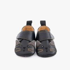 Moulin Roty Chaussons Cuir Chat Noir 8 Moulin Roty Chaussons Cuir Chat Noir -Moulin Roty 666524 2 gris 3