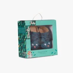 Moulin Roty Chaussons Cuir Panthère Bleu 10 Moulin Roty Chaussons Cuir Panthère Bleu -Moulin Roty 668520 6 gris 4