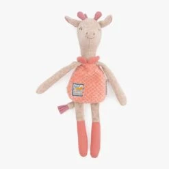 Moulin Roty Doudou-hochet Girafe -Moulin Roty 669025 2 gris