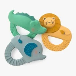 Moulin Roty Anneau De Dentition Crocodile -Moulin Roty 669371 372 373 gris 1 1