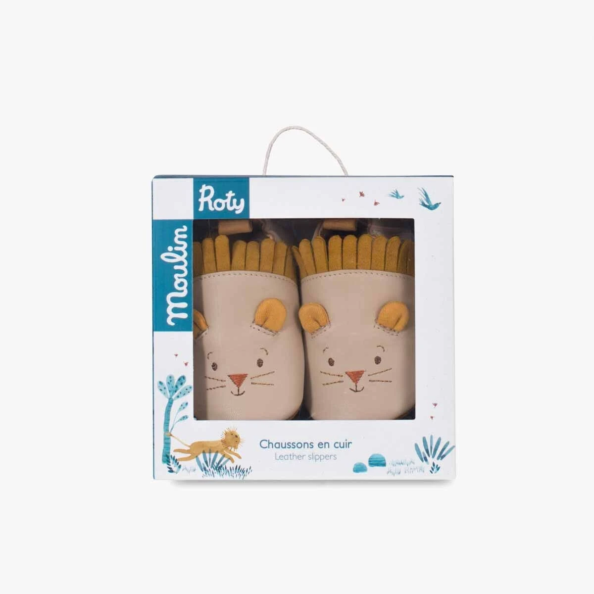 Moulin Roty Chaussons Cuir Lion Beige 18-24 Mois 5 Moulin Roty Chaussons Cuir Lion Beige 18-24 Mois – Image 5