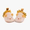 Moulin Roty Chaussons Cuir Lion Beige 12-18 Mois
