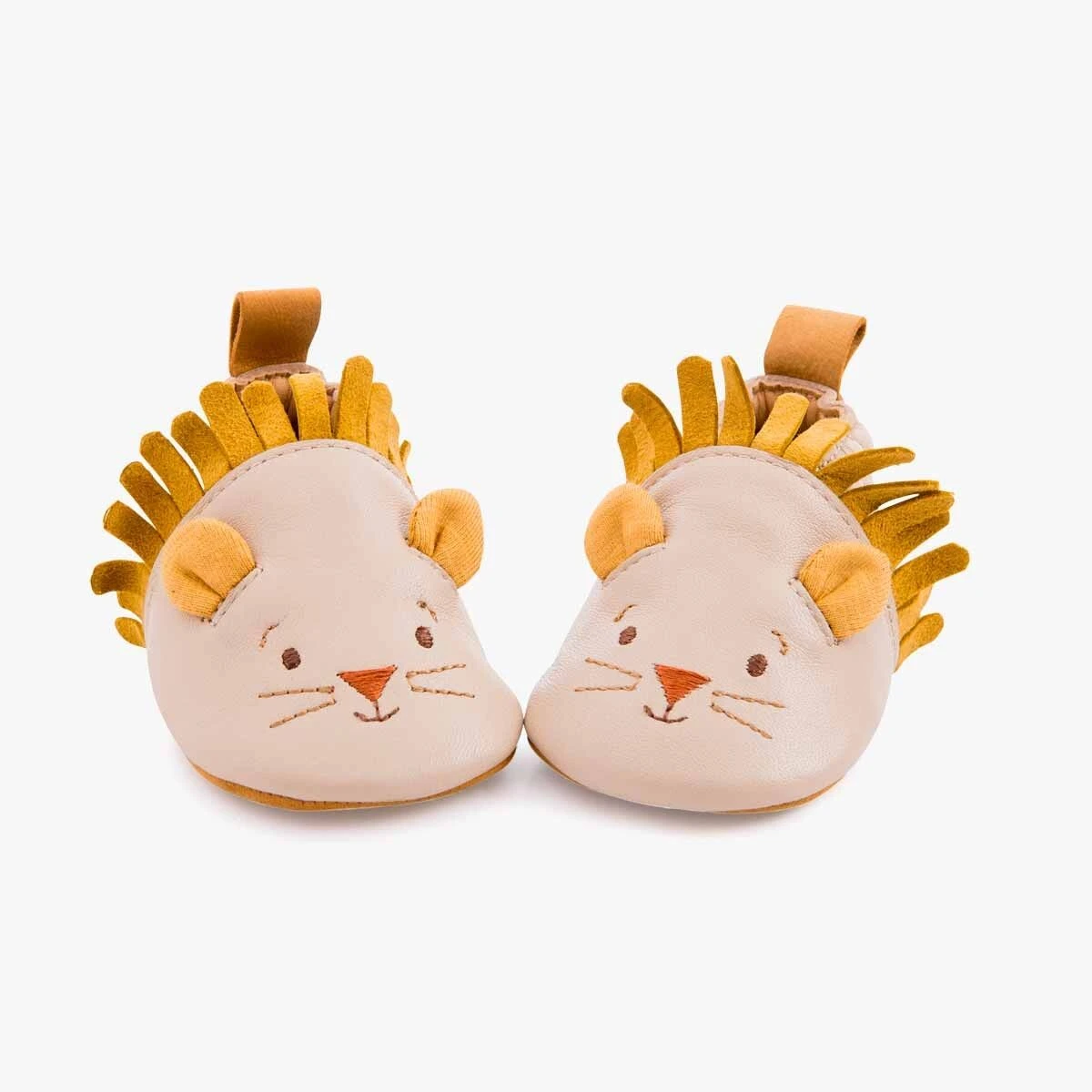 Moulin Roty Chaussons Cuir Lion Beige 18-24 Mois 1 Moulin Roty Chaussons Cuir Lion Beige 18-24 Mois