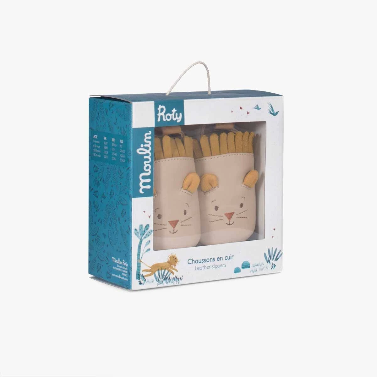 Moulin Roty Chaussons Cuir Lion Beige 18-24 Mois 6 Moulin Roty Chaussons Cuir Lion Beige 18-24 Mois – Image 6