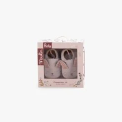 Moulin Roty Chaussons Cuir Lapin Gris -Moulin Roty 715060 2 1