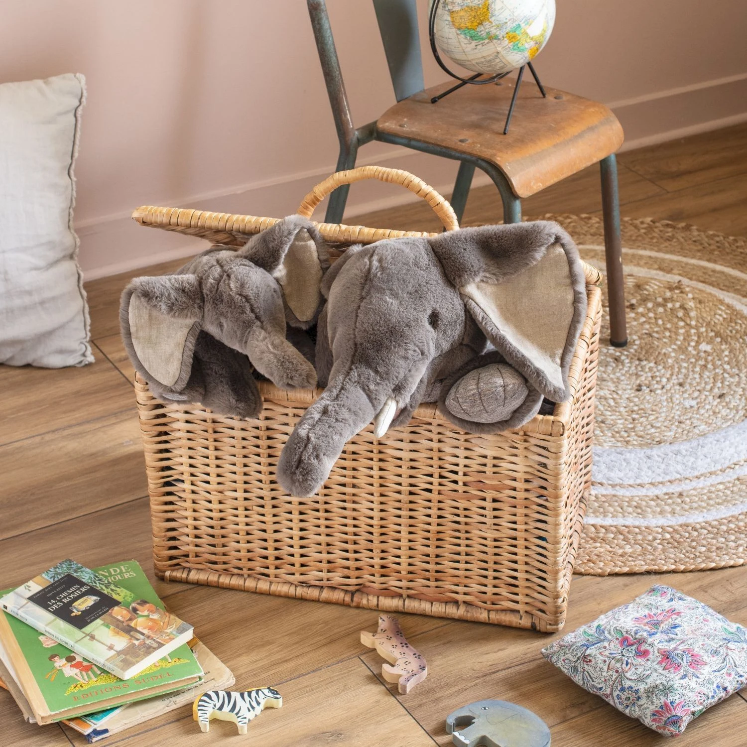 Moulin Roty Peluche Petit éléphant 8 Moulin Roty Peluche Petit éléphant – Image 8