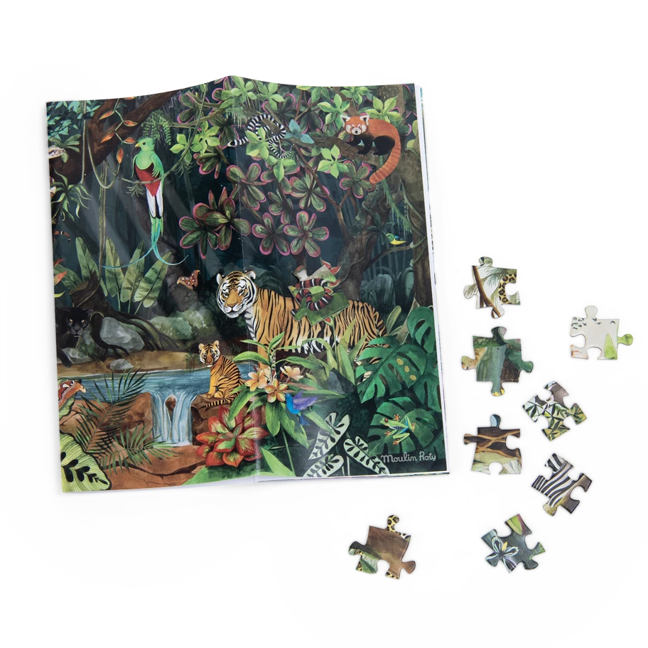 Moulin Roty Puzzle Forêt Tropicale 350 Pcs 5 Moulin Roty Puzzle Forêt Tropicale 350 Pcs – Image 5