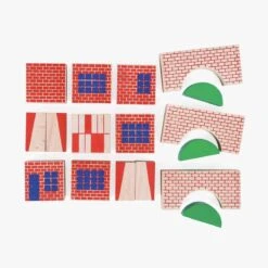 Moulin Roty Jeu De Construction En Bois Bloc Ville -Moulin Roty 720404 12 gris