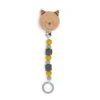 Moulin Roty Attache-tétine Bois Et Silicone Chat Les Moustaches