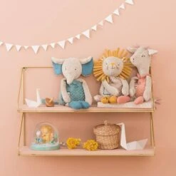 Moulin Roty Doudou-hochet Lion -Moulin Roty Doudouhochet Lion Sous mon baobab Moulin Roty 3 1