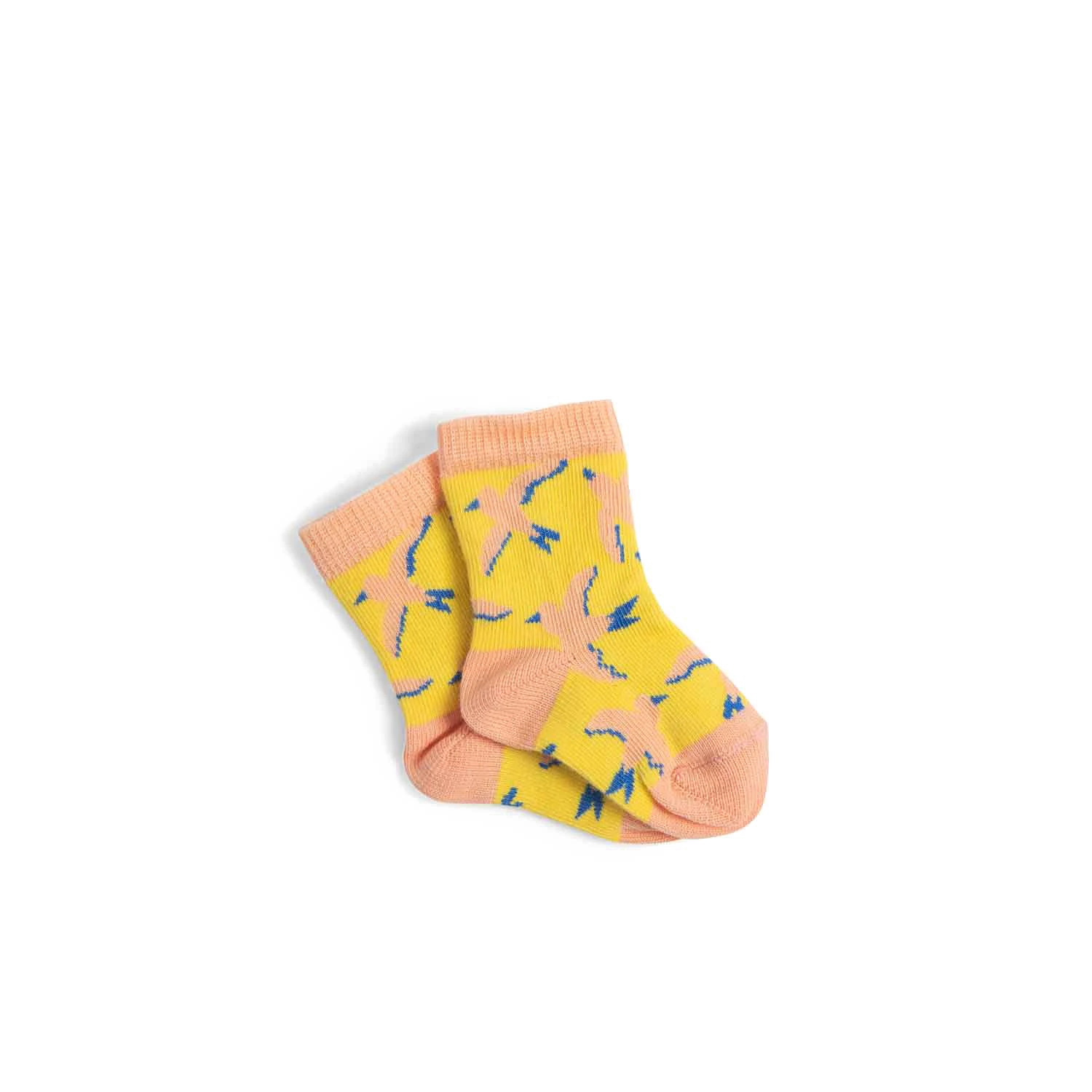 Moulin Roty Heaven Chaussettes Jaunes Motif Hirondelles – Image 3