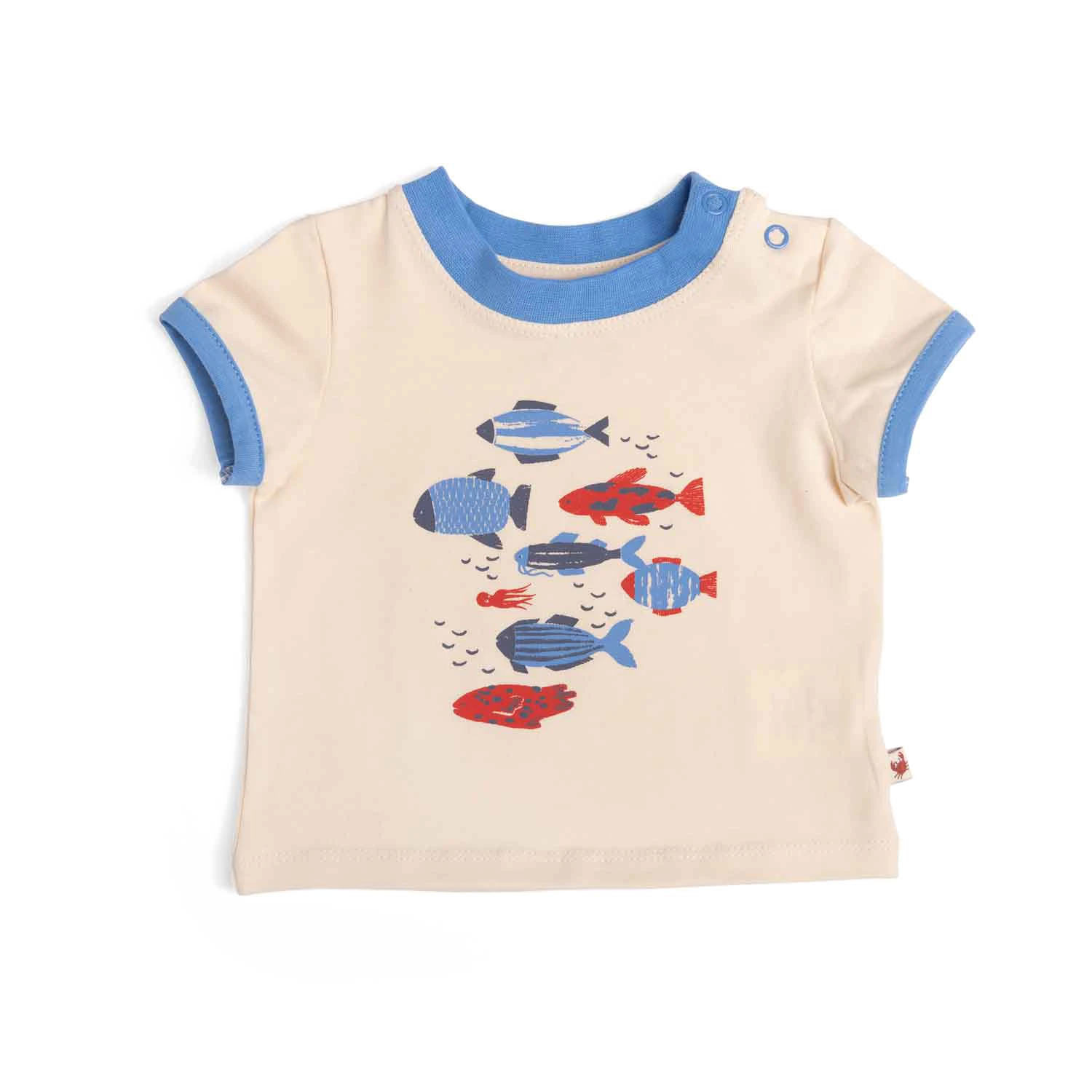 Moulin Roty Hélio Tee-shirt Jersey Motif Poissons