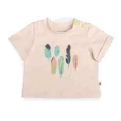 Moulin Roty Héloïse Tee-shirt Jersey Motif Plumes -Moulin Roty Heloise teeshirt jersey ecru motif plumes Bord de mer Moulin Roty 6