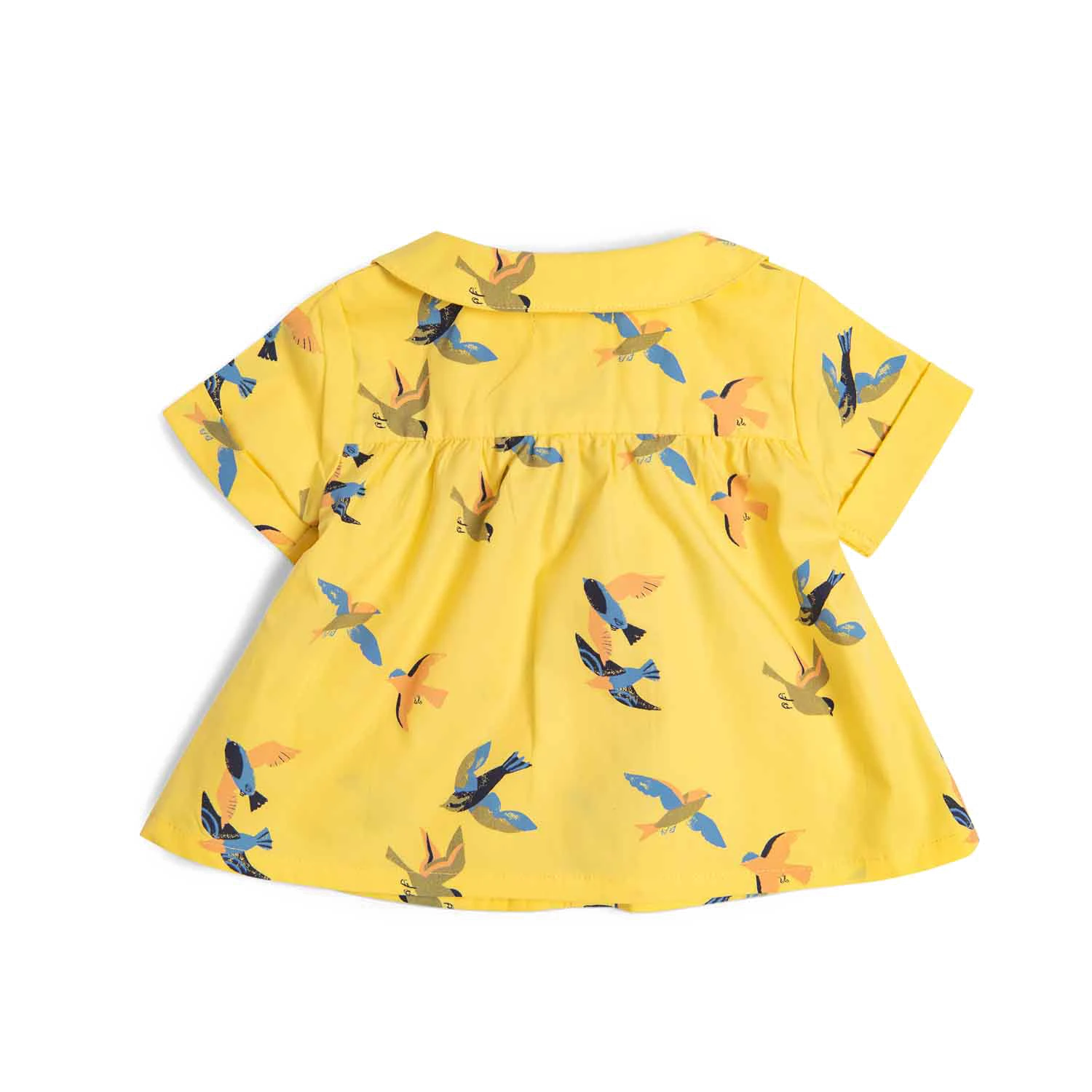 Moulin Roty Henriette Chemise Jaune Motif Hirondelles – Image 3