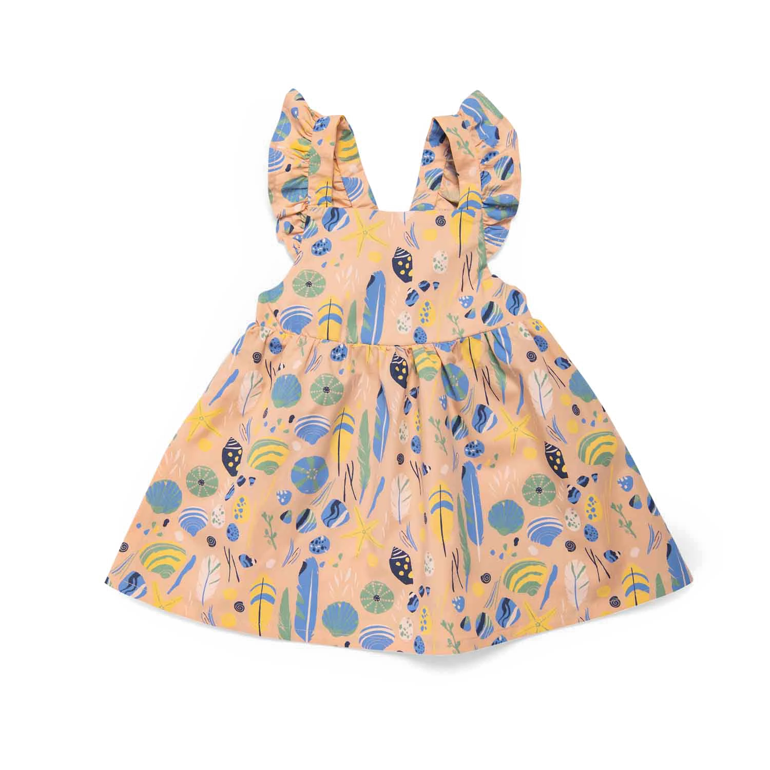 Moulin Roty Honorine Robe Popeline Rose Motif Coquillages