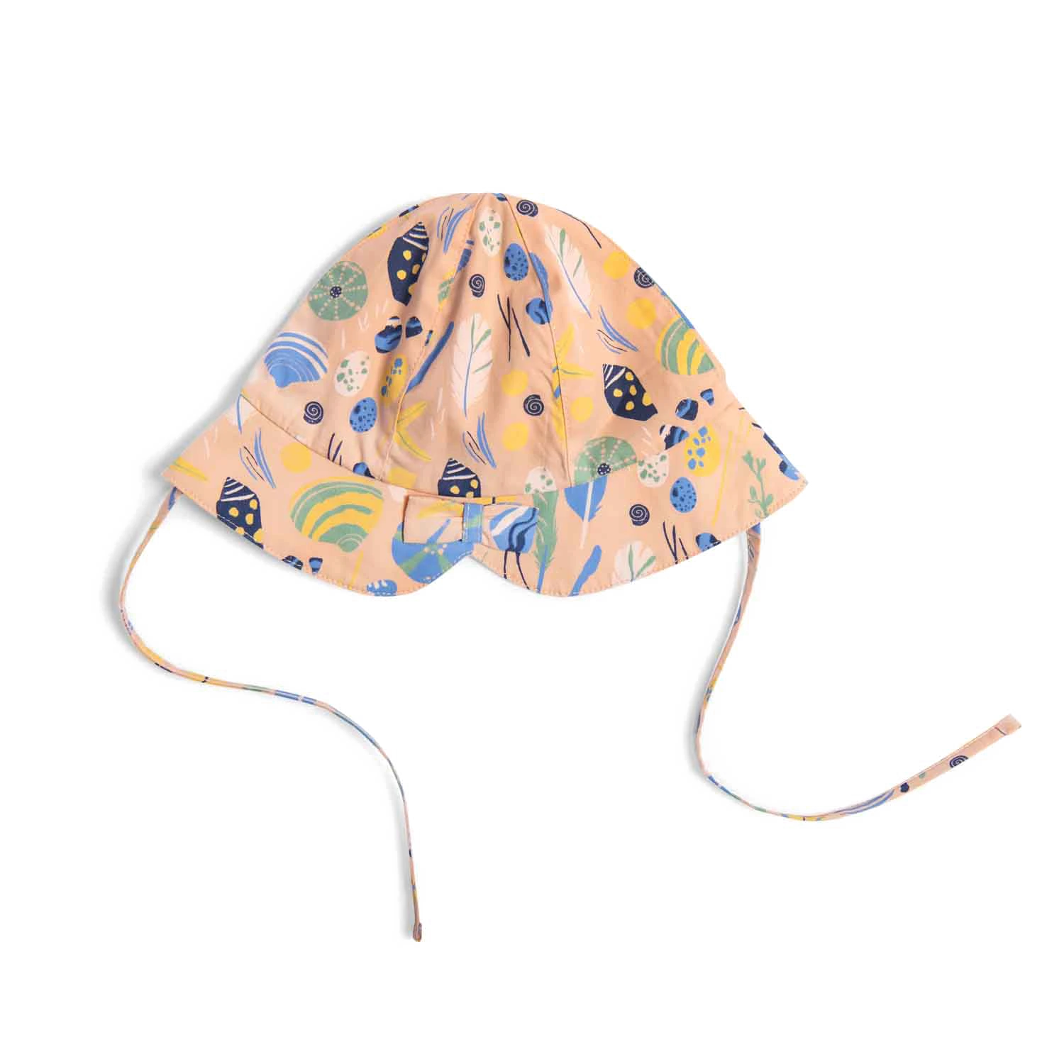 Moulin Roty Huguette Chapeau Popeline Motif Coquillages 1 Moulin Roty Huguette Chapeau Popeline Motif Coquillages