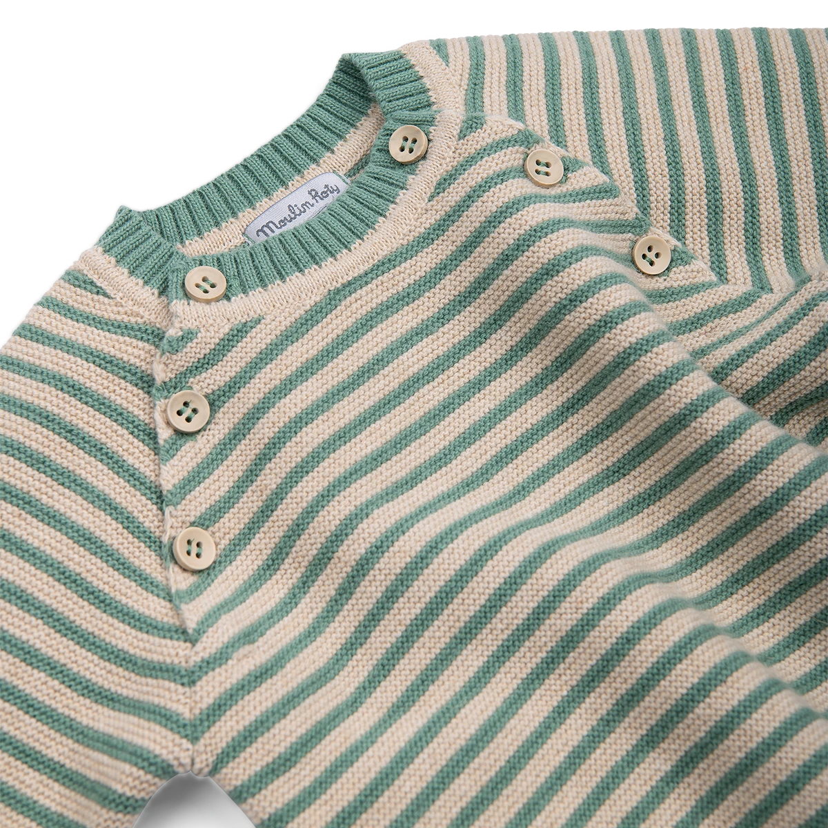Moulin Roty Pull En Tricot Rayé - Igname – Image 3