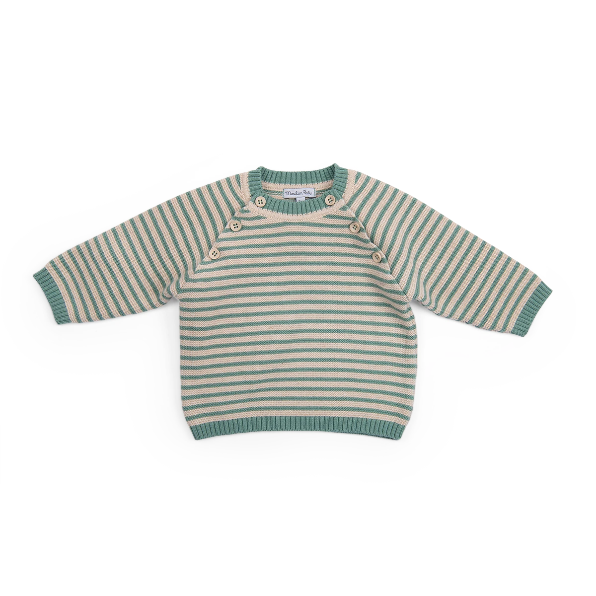 Moulin Roty Pull En Tricot Rayé - Igname – Image 5