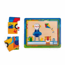 Moulin Roty Puzzle à 3 étages -Moulin Roty Puzzle a 3 etages Les Popipop Moulin Roty 1