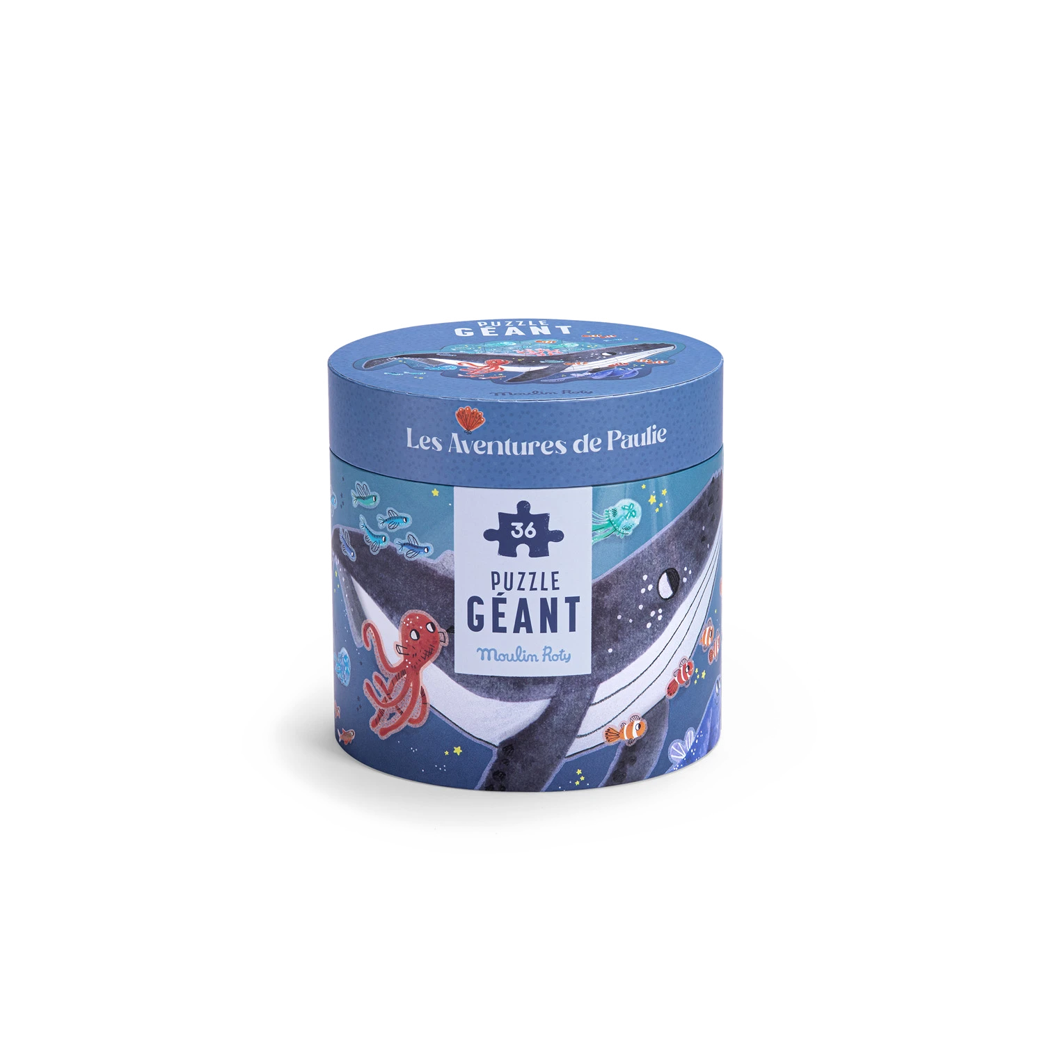 Moulin Roty Puzzle Géant Baleine 36 Pièces – Image 2