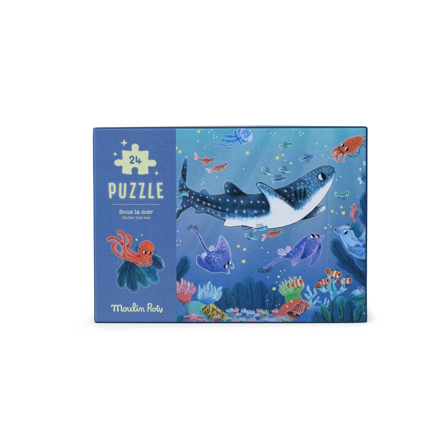 Moulin Roty Puzzle Phosphorescent Sous La Mer 24 Pièces – Image 11