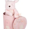 Moulin Roty A Petits Pas Peluche Lapin Rose Blanc