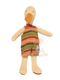 Moulin Roty La Grande Famille Amédée Le Canard Petite Peluche Vert Jaune Beige