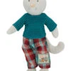 Moulin Roty La Grande Famille Mimosa Le Chat Peluche Bleu 30 Cm
