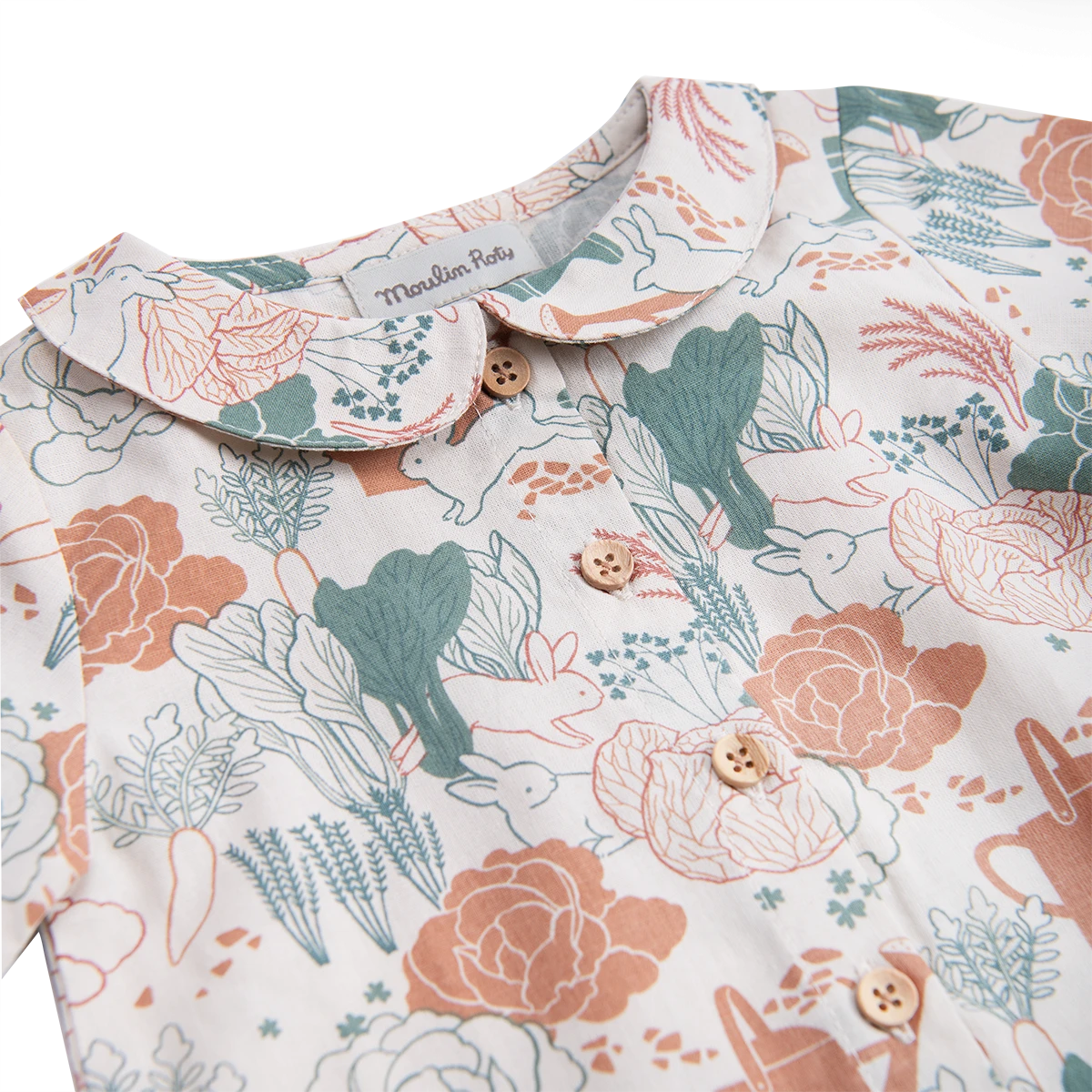 Moulin Roty Blouse En Coton Imprimé Potager - Isée 4 Moulin Roty Blouse En Coton Imprimé Potager - Isée – Image 4