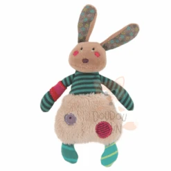 Moulin Roty Les Jolis Pas Beaux Mini Peluche Lapin Beige Vert