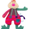 Moulin Roty Les Jolis Pas Beaux Doudou Poule Violet Vert Rouge