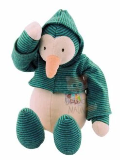 Moulin Roty Les Loupiots Julien Le Pingouin Peluche Bleu Beige