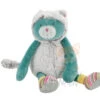 Moulin Roty Les Pachats Mini Peluche Chat Bleu Vert