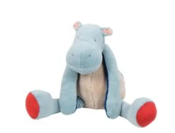 Moulin Roty Les Papoums Peluche Hippopotame Bleu