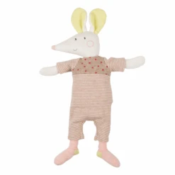 Moulin Roty Les Petits Dodos Nine La Souris Peluche Rose Vert