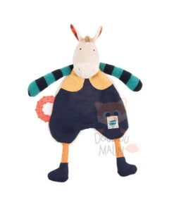 Moulin Roty Les Zig Et Zag Doudou Dentition Zadig Le Cheval Bleu Vert